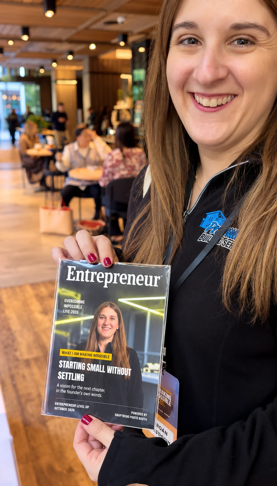 Behind the scenes at the Entrepreneur Level Up Founder Cover experience, moment 3