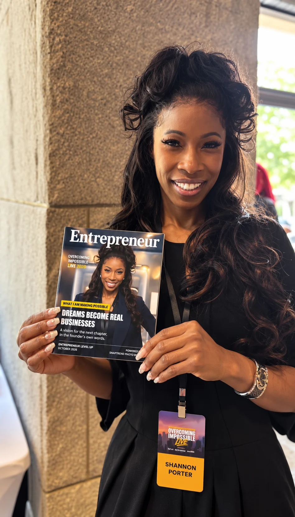 Behind the scenes at the Entrepreneur Level Up Founder Cover experience, moment 6