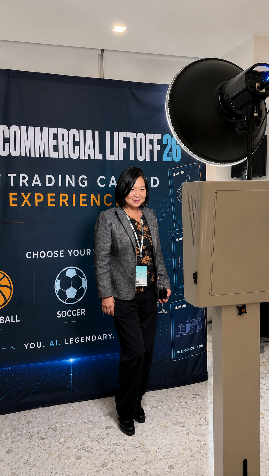 AI Trading Card Activation for BNY Commercial LiftOff26 — gallery image 3