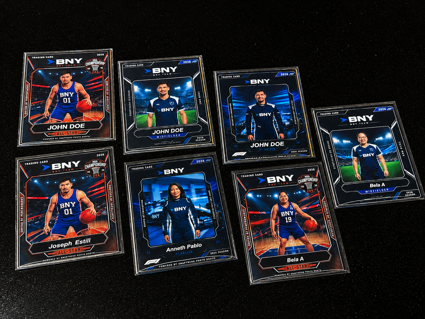 BNY AI trading cards spread