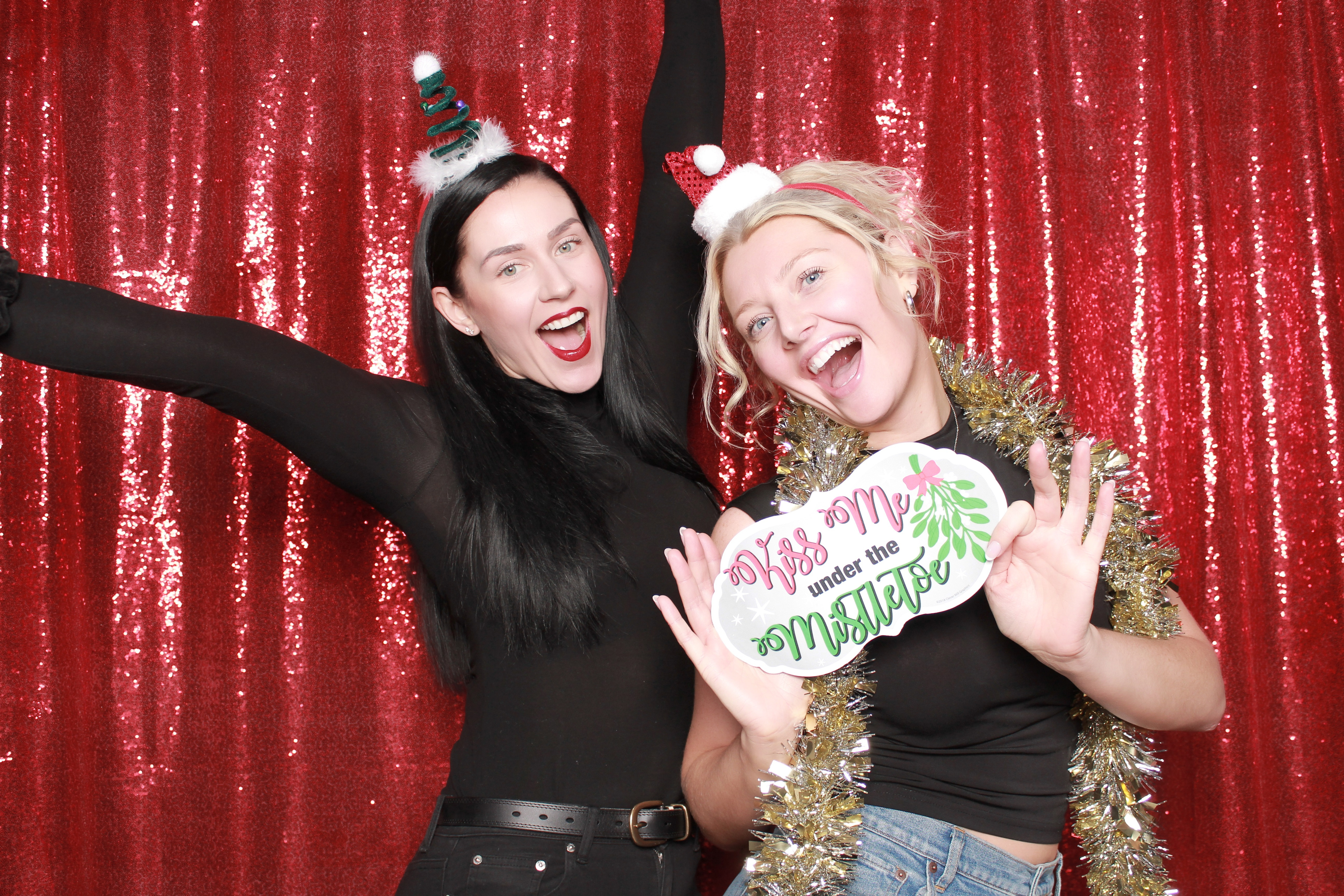 Holiday party photo booth moment 1