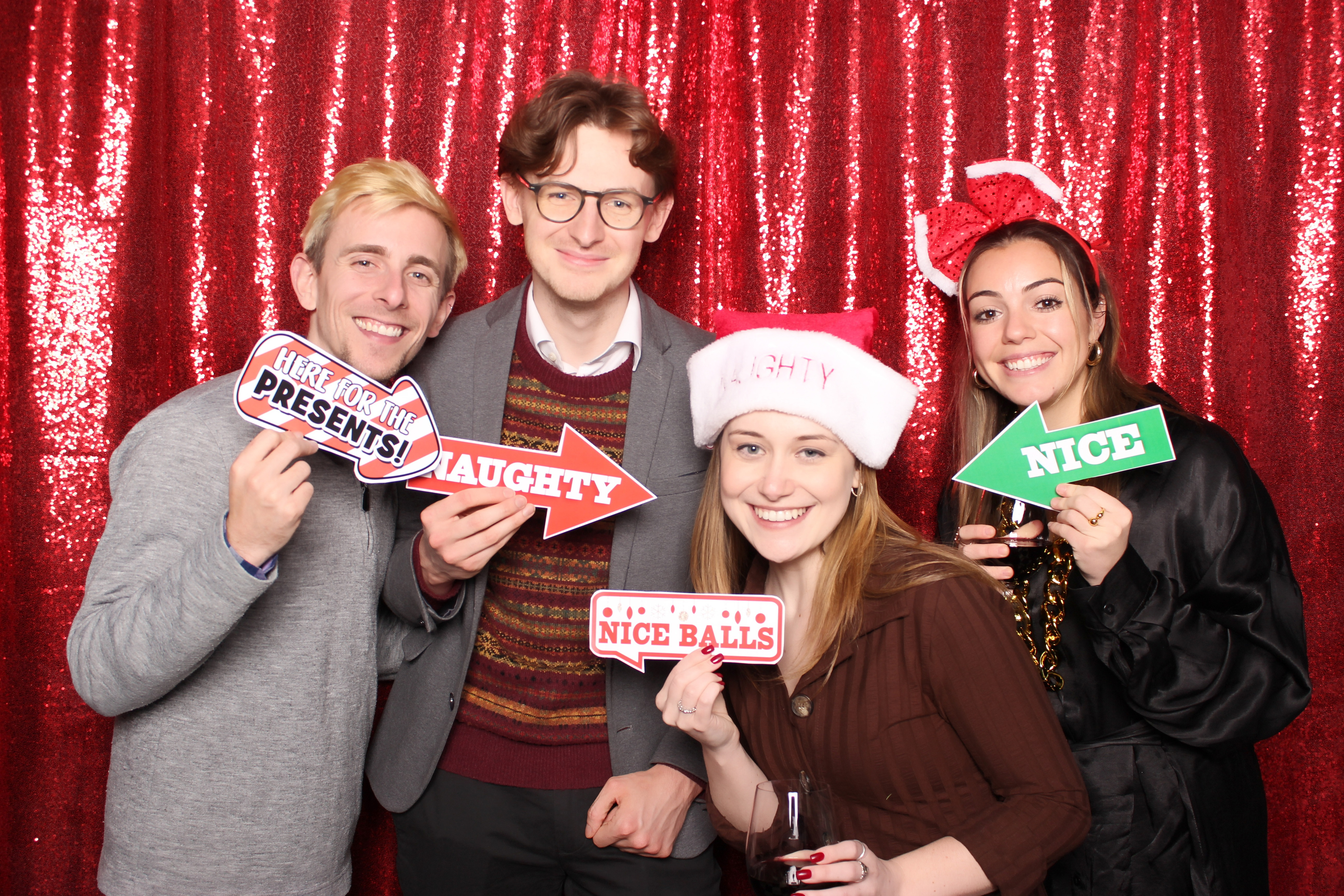 Holiday party photo booth moment 2