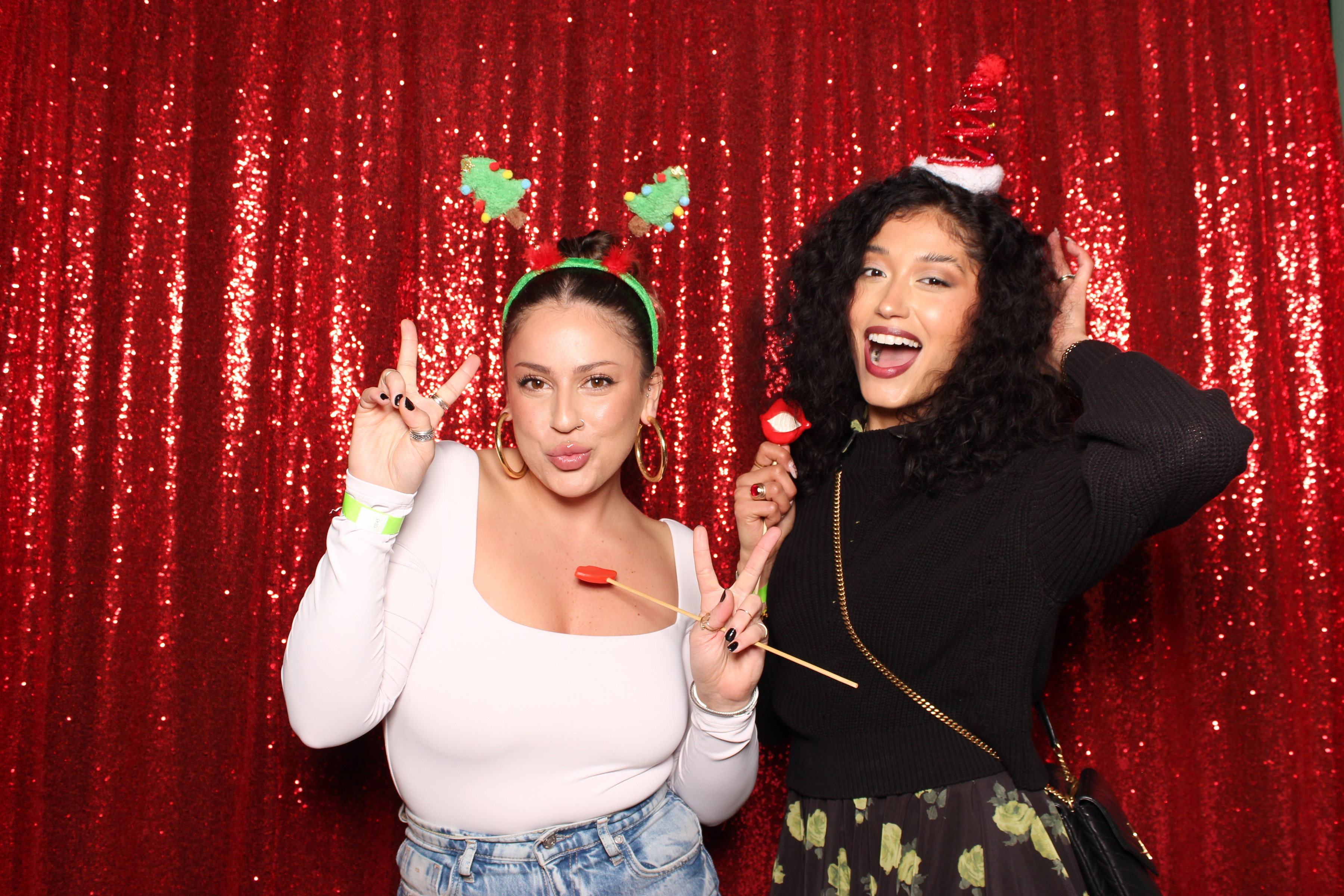Holiday party photo booth moment 3