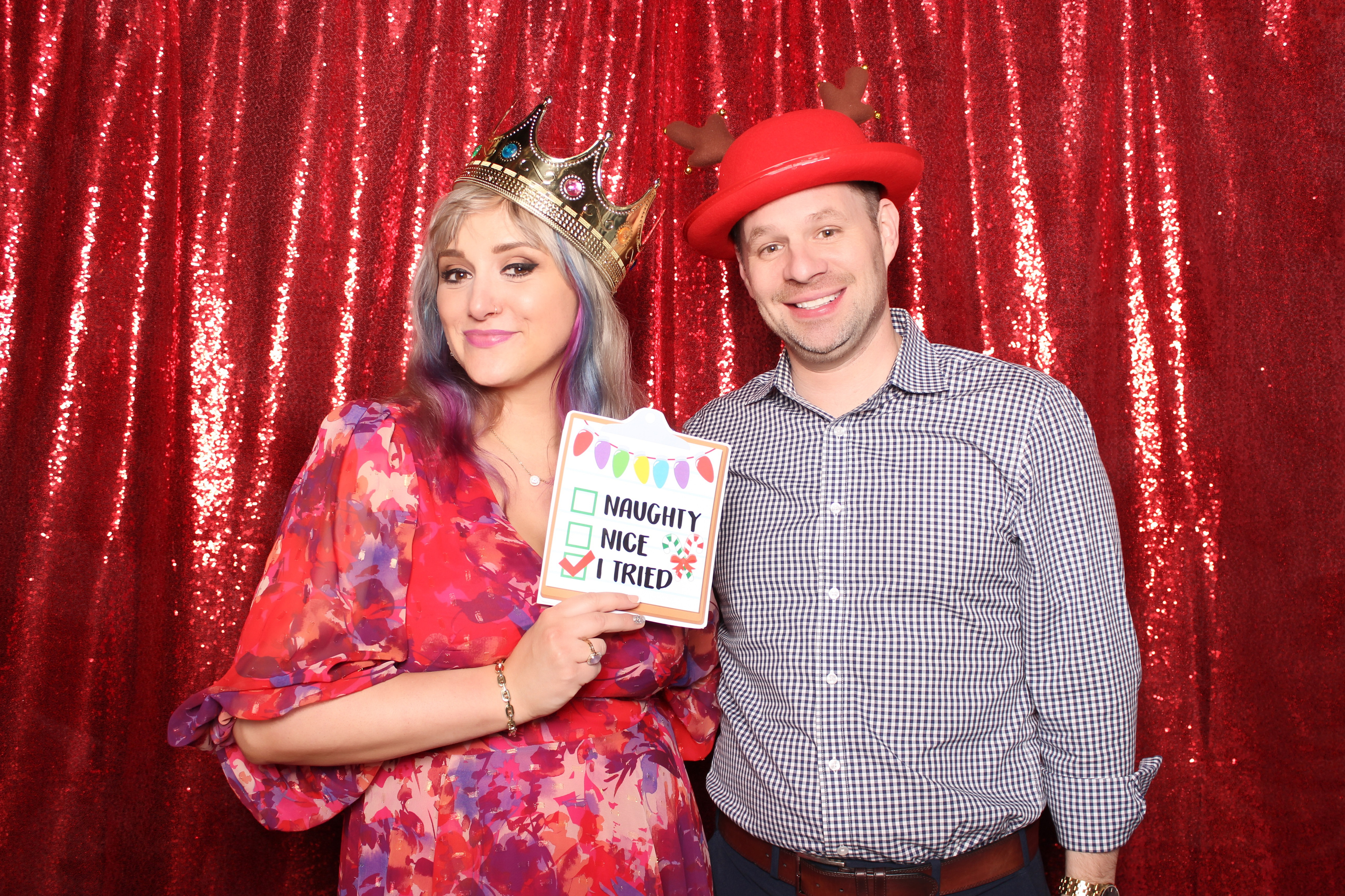 Holiday party photo booth moment 4