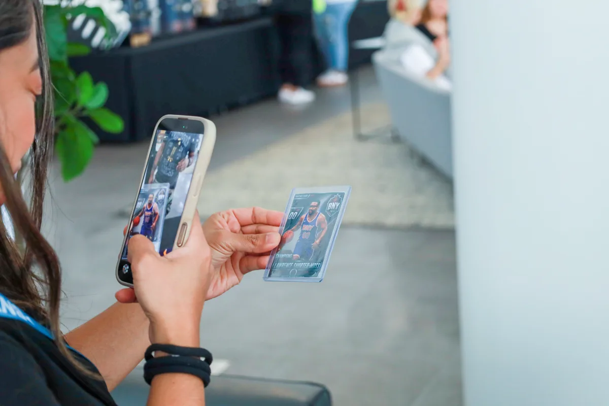 Example of a personalized Snaptrend trading card experience for a brand activation